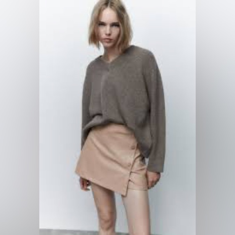 Zara PU Skort